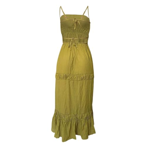 Robe d'été sans manches en lin décontractée chic vêtement de plage fluide - 4