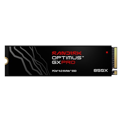 SANDISK Optimus GX PRO 850X NVMe SSD 8 TB (bis zu 7.200/6.600 MB/ssequentielles Lesen/Schreiben M.2 2280 PCIe 4.0 bis zu 4.800 TBW) Gaming-Speichererweiterung leistungsstarke interne SSD