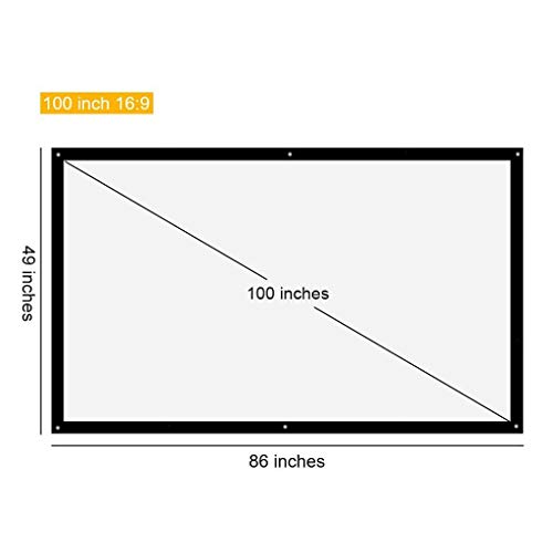 Pantalla portátil simple de proyector 84 pulgadas 16:9 miniatura 6