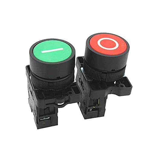 Bouton-poussoir PAS DE NC AC 660V 10A station de commutation I/O vert rouge - 3
