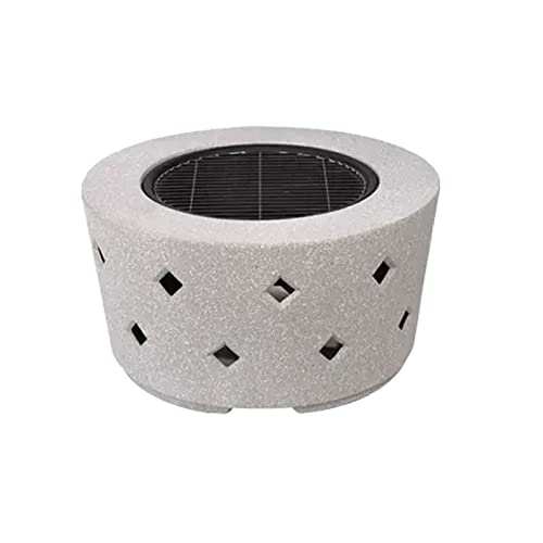 Kx9Lb8d Mesa de Barbacoa para Patio Patio del hogar Balcón al Aire Libre Parrilla de Carbono Mesa Barbacoa Pinchos Estufa Hierro Mesa Muebles de Camping(Blanco)
