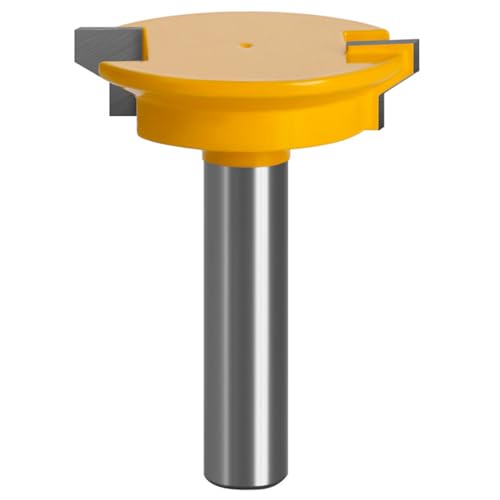 Maxmoral 1/2 inch Shank Reversible Drawer Angle Lock Bit Drawer Front Glued Bit Woodworking Cutter Tool Carbide Cutting Bit Suitable for Solid Wood Chipboard Plywood