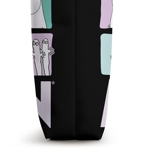 Bolso tote oscuro con personajes del grupo Moomin miniatura 3