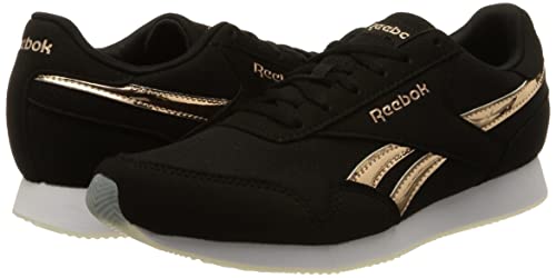 Image of Reebok Women's Royal Classic Jogger 3 Sneakers, Black White FTWR White Rose Gold, 4 UK