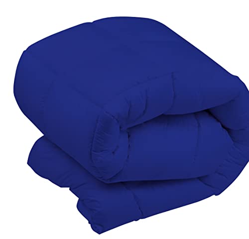 Image of ACHIR 500 GSM Super Soft Microfiber Mattress Topper /Padding for Soft and Comfortable Sleep - Navy Blue, (Queen Size, 60 inchx75 inchinch, 5ft x 6.25ft)
