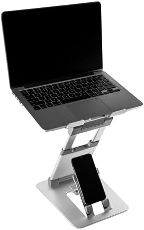 obVus Options – minder Laptop computer Tower II Stand with Built-in Smartphone Stand, Transportable Laptop computer and Cellphone Stand, Foldable Laptop computer Stand, Ergonomic Stand for Laptop computer and Cellphone, 17 Inch Laptop computer Stand