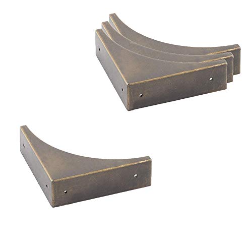 Whale GoGo 4 Pcs Retro Style Metal Box Furniture Corner Protectors Edge Safety Guards