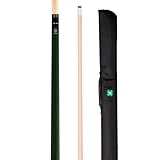 McDermott Lucky L3 Pool Billiard Cue, No Wrap, 13 mm Cue Tip, 3/8"-10 Joint, with Soft Case w/Embroidered Clover Logo (19, Ounces)
