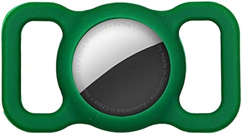 Sichy Pet Silicone Protective Case for Apple Airtag GPS Finder Dog Cat Collar Loop, Pet Loop Holder for Air_tag, for Apple Locator Tracker Anti-Lost Device, Luminous Green