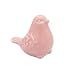 Saideke Home Pink Glazed Small Ceramic Chubby Bird Figure Ornaments,Animal Model Gift for Home Garden Statue Decorative Crafts