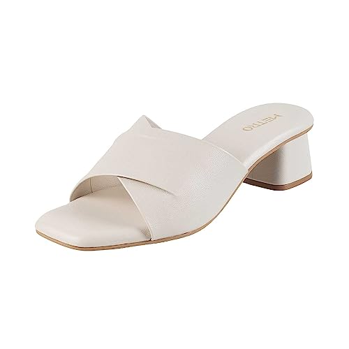 Metro Women's Faux Leather Formal Block Heel Fashion Sandals