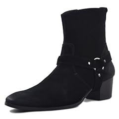 Black Suede Leather With Belt