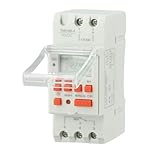 NiuLumea TM919B - Temporizador semanal programable con pantalla LCDLED, 16 programas de encendido y apagado por día, luces de calle de montaje en riel DIN, para calentadores de agua, aire