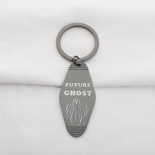 Image of CENWA Halloween Gifts Cute Ghost Keychain Future Ghost Halloween Accessories Spooky Jewelry (future ghost K)