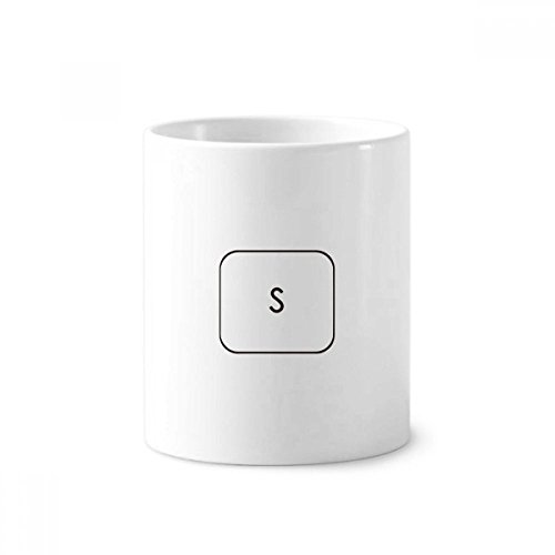 Porte-brosse à dents Clavier Symbole S en céramique blanche, gobelet de 350ml multifonction