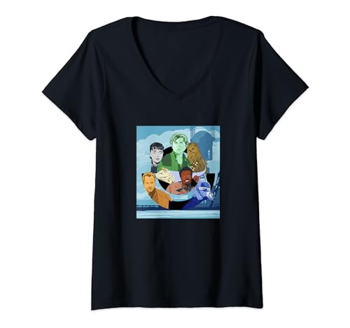 Star Wars: Solo Movie Exclusive Character Group Shot V-Neck T-Shirt, Black