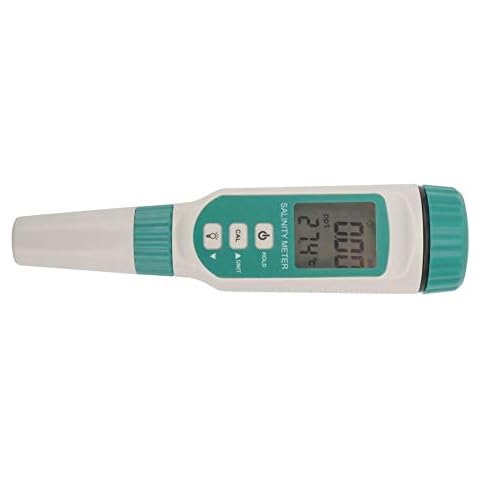 Jadpes Digital Salinity Meter, AR8012 Electronic Salinity Meter Portable Digital Salinity Meter with LCD Display for Salt Water Pool and Koi Fish Pond Cover