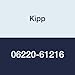 Kipp 06220-61216 Black Thermoplastic/Steel Tapped Blind Hole Star Grip with Safety Lanyard, M12 Internal Thread, Style KS, Metric, 50 mm Diameter, 32 mm Height, Traffic Red Cap Color