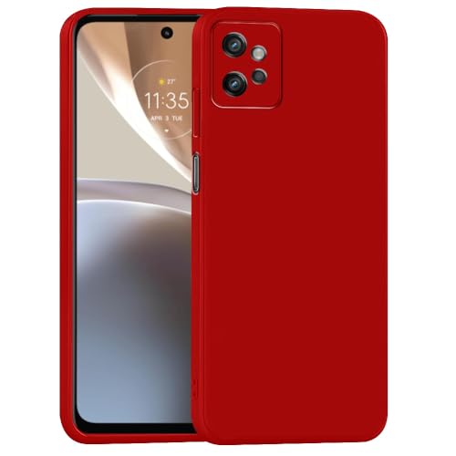 Image of Back Cover for Motorola Moto G32 4G | Full Camera Protection | Premium Liquid Silicon Case | Flexible Bumper Case for Motorola Moto G32 4G (Red)