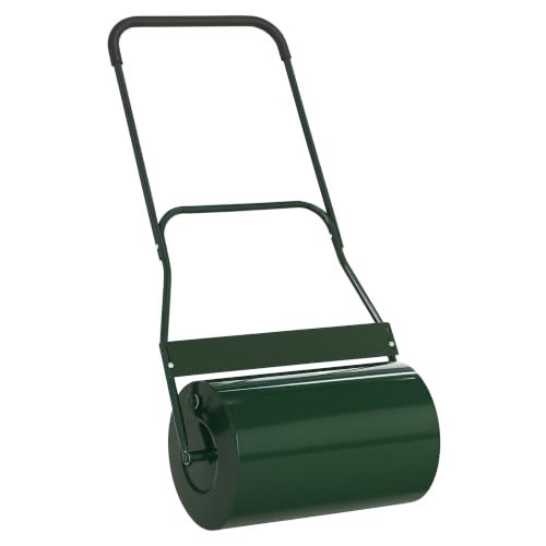 Outsunny 40L Garden Lawn Roller Water Sand Filled Outdoor Metal Φ32cm...