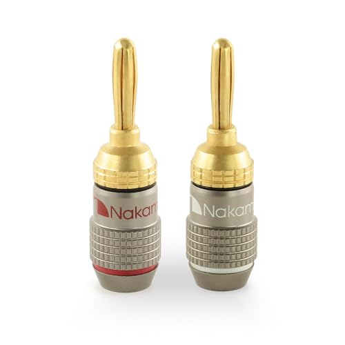 Image of Nakamichi FanLock Excel Series 24k Gold Plated Banana Plugs, 10-18 AWG