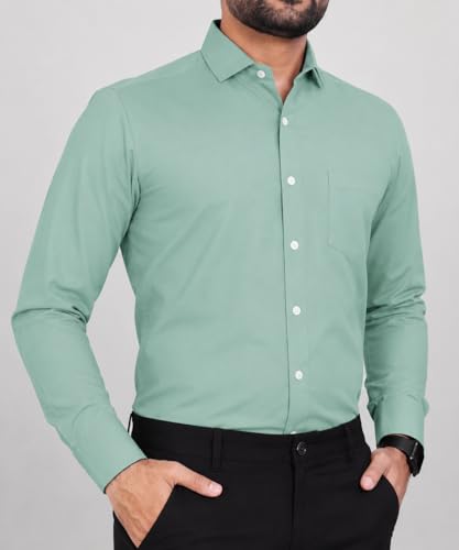 Image of CB-COLEBROOK Men's Casual, Regular Fit, Solid Colour, Lightweight, Button Down, Casual Wear, Shirt with Pocket. Suitable for Office & Casual Use