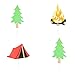LaVenty Camping Cupcake Toppers Camping Birthday Party Decor Woodlands Party Decor Happy Camper Party Decor Lumberjack Party Decor