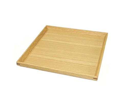 Amazon｜松屋漆器店 白木塗タモ製8.5寸角型お盆｜トレイ・盆