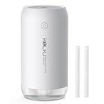 Portable Mini Humidifier, 350ml Quiet Small Cool Mist Humidifiers USB Personal Desktop Humidifier for Bedroom Office Plants Car Baby Nursery with 2 Mist Modes Auto Shut-off (White)