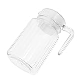Cabilock Saft Flasche Glaskaraffe Mit Deckel Eiskaffeekanne Für Den Kühlschrank Krüge Einmachglas Krug Plastikkessel Mit Deckel Kühlschrank Krug Saftkrug Stk Transparent Wiederverwendbar