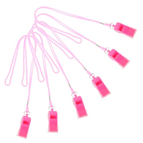 Silbatos deportivos de plástico rosa CHILDWEET 6 pcs miniatura 1