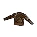 1/12 Action Figure Clothes,Leather Jacket for 6 inch Male Action Figures,6 inch Male Jackets. (Old Crafted Design-Brown)