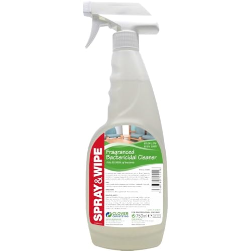 Spray & Wipe Professional Disinfectant Cleaner, Floral Fragrance Christeyns Clover (6 x 750ml)