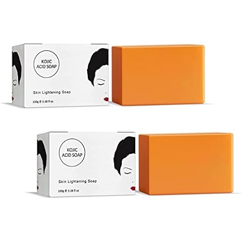 Kojic Acid Soap, Salicylic Acid Soap, Skin Lightening Soap Bath Soap, Fades Age Spots, Freckles, Rejuvenating, for Dark Spots, Patches, Uneven Skin Tone (2 pieces) Cover