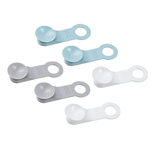 PartyKindom 6 piezas Elevador Asiento Inodoro Práctico Portátil Accesorio Tapa Wc Antisalpicaduras para Uso Familiar Seguro y Limpio Colores Blanco Gris Azul