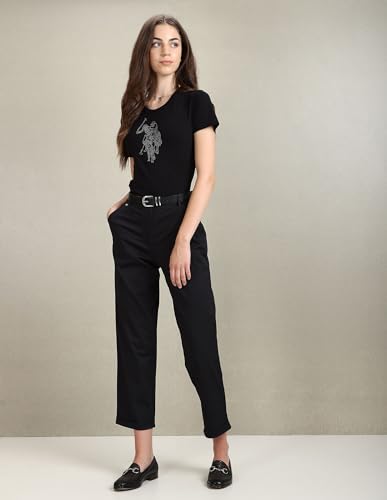 Image of U.S. Polo ASSN. Women Cotton Regular Fit T-Shirt
