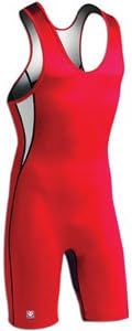 Brute Rogue AVT Wrestling Singlet -Scarlet/White - S