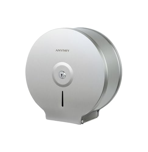 anydry 5182 Dispensador de Toallas de Papel Acero Inoxidable Dispensador Comercial Torre de Mano Montaje en Pared Apto para Papel en Rollo (Cepillado