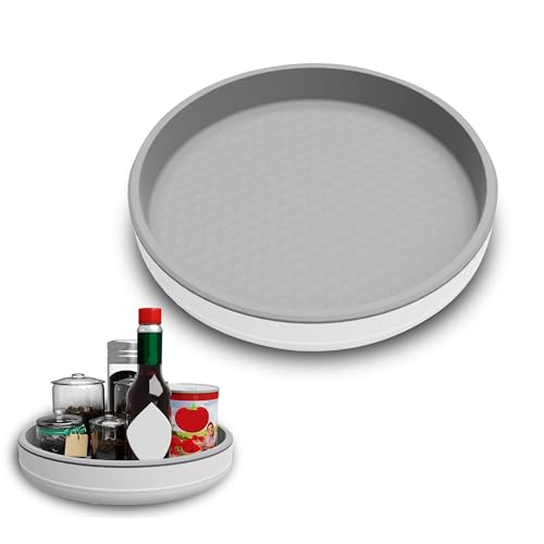 1er-Pack Kühlschrank Organizer - 25,4 + 25,4 cm - Drehteller Organizer für Küche - Lazy Susan - Schrank - 360° Drehbarer Gewürzregal