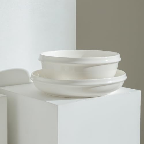 Stone Lain Verso 4-Piece Salad Plate Set Porcelain, White by Stone Lain - Used condition - Image 4