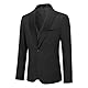 YOUTHUP Anzug Herren Regular Fit 3 Teilig Anzüge Peak Lapel Morden Herrenanzug Business Hochzeit Smoking Sakko Hose Weste, Schwarz, 3XL