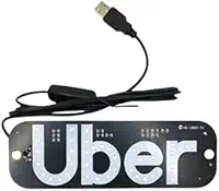 Placa LED com Ventosa painel letreiro luminoso led vidro para-brisa - Identificação para Motorista de aplicativo