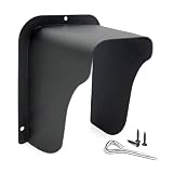 Compatible with Doorbell Rain Cover ABS Weatherproof Shield U-Shaped Design for Visual for Access Control Keypad Camera Intercom Outdoor Use Black 1 Pack with Screws