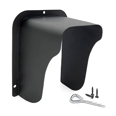 Compatible with Doorbell Rain Cover ABS Weatherproof Shield U-Shaped Design for Visual for Access Control Keypad Camera Intercom Outdoor Use Black 1 Pack with Screws