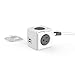Power Strip, Allocacoc PowerCube |Extended|, 4 Outlets 2 USB Ports, 5 feet Cable, Surge Protection, Mounting Dock, Compact for Travel, Home and Office, Space Saving, ETL Certified