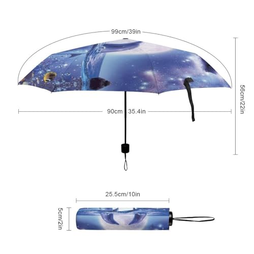 Parapluie pliable dauphin compact et manuel pour le voyage - 2