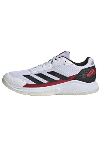 adidas Courtquick Mens Padel Shoes, Zapatos Hombre, Cloud White/Core Black/Lucid Red, 42 EU