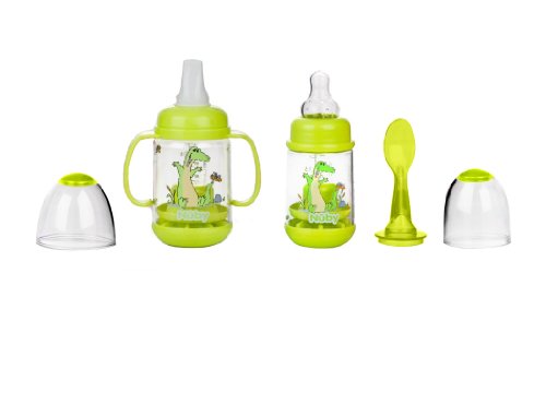 Nuby BPA Free Infant Feeder Feeding Bottle Set