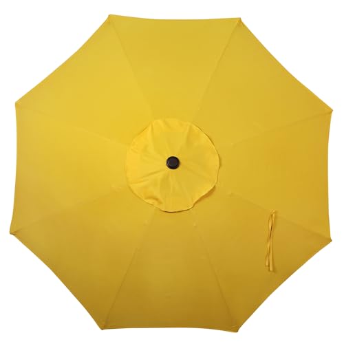 Image of Blissun 9' Outdoor Patio Umbrella, Outdoor Table Umbrella, Yard Umbrella, Market Umbrella with 8 Sturdy Ribs, Push Button Tilt and Crank