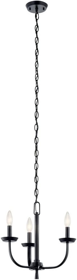 Kichler Kennewick 3 Light Chandelier in Black